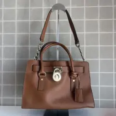 マイケルコース ハンドバッグ ハミルトン レザー ブラウン 2way ショルダー