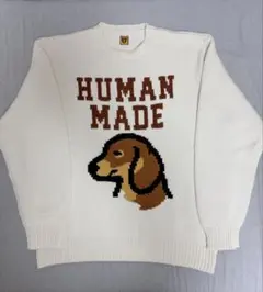 【新品】ヒューマンメイド ニット セーター 犬 ダックスフンド ホワイト 2XLのサムネイル