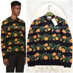 新品 グッチ ジャガード フローラル セーター M 黒 GUCCIのサムネイル