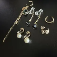 イヤリング イヤーカフ 5点セット ゴールドカラー まとめ売りのサムネイル