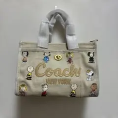 新品・未使用コーチCoach スヌーピー刺繍トートバッグ2way - メルカリ