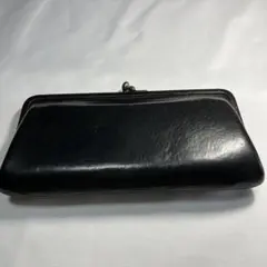 genten 黒 がま口長財布