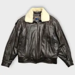 Vintage フライトレザージャケット 襟ムートン 80s 90s G1 A2