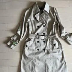 【希少】 23区 トレンチコート 46 ベルト付 ベージュ コットン
