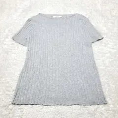 【美品】　近年モデル　エブール　シアーコットンアセテート　半袖ニットのサムネイル