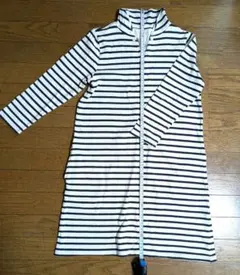 ストライプ ロングカットソーワンピース