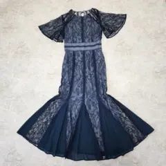 LAGUNAMOONラグナムーン LADYフレアレースマーメイドドレス ネイビー