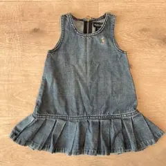 Ralph Lauren デニムノースリーブワンピース 12M