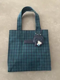 新品未使用タグ付き Familiar 青チェック トートバッグ 大 familiar - ファミリア トートバッグ 青 新品の通販 by tinkle's shop