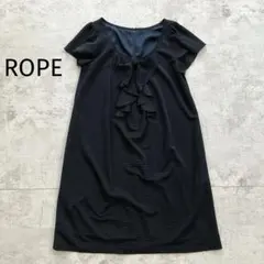 ROPE ロペ フロントフリルミニワンピース ネイビー M チュニックのサムネイル