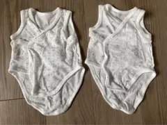 ベビー肌着 2枚セット ホワイト 50〜60
