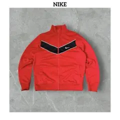 ★ NIKE ナイキ 紺タグ トラックジャケット ジャージ 刺繍ロゴ　赤/XL