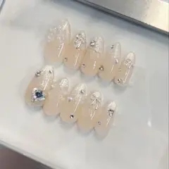 ワンホン ネイルチップ ちゅるん フレンチガーリー バレエコア 量産型