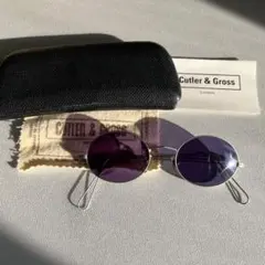 CUTLER AND GROSS サングラス メタルフレーム 紫レンズ ケース付