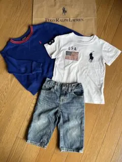 POLO RALPH LAUREN Tシャツとトレーナーとデニムの3点セット
