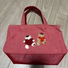 familiar赤 トートバッグ
