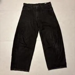 GU バレルレッグジーンズ ブラック パンツ 32インチ