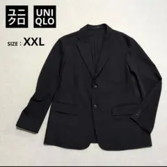 ユニクロ 感動ジャケット ウールライク XXL ネイビー 大きいサイズ