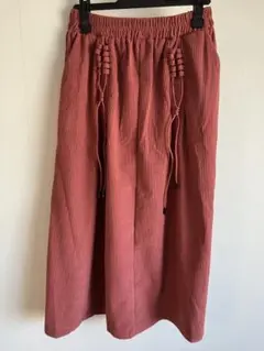 【期间限定】テラコッタ ストライプ ロングスカート