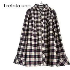 Treinta uno 長袖チェックシャツ　ネルシャツ　カジュアル　羽織