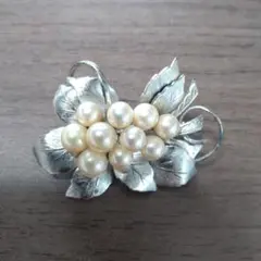 ビンテージ本真珠ブローチ