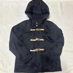 キッズ　GU フード付きコート 130 ネイビー　アウター