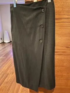 ZARA WOMAN タイトスカート ネイビー　グレー　　　ストライプ　XS