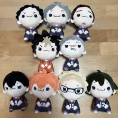 ハイキュー　もちぴこぬいぐるみ　烏野9点セット