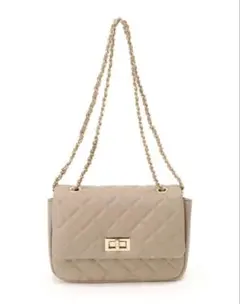 INGNI　キャメル　キルティング ショルダーバッグ