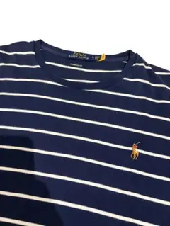 美品ラルフローレンボーダーTシャツ ネイビー/ホワイト