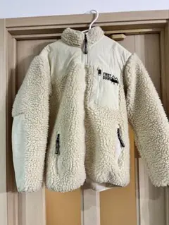 FIRST DOWN フリースジャケット クリーム色