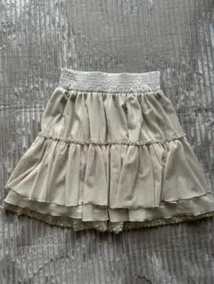 grove ベージュ フレアミニスカート