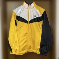 YONEX ウィンドブレーカー イエロー/黒/白　フード付き　ヒートカプセル　M