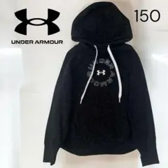 【美品】アンダーアーマー パーカー M 150 裏起毛 黒 男女兼用
