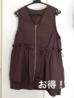 ブラウン ノースリーブ ベスト