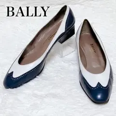 BALLY バリー バイカラー レザー パンプス ウイングチップ 22.5cmのサムネイル