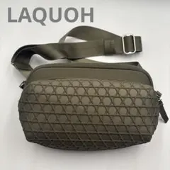 ラクーオ　LAQUOH 未使用に近い　ボディバック　モスグリーン　機能性