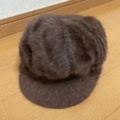 grace グレース　アンゴラ　ブラウンファーキャスケット