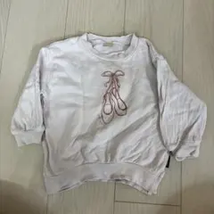 petit main バレエシューズ刺繍 トレーナー 80