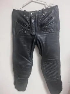 M PERCENT レザーライディングパンツ ブラック 黒 本革 レザーパンツ