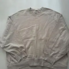 グレー クルーネック スウェット