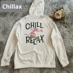 良品　Chillax　ピンクパンサー　パーカー　M　フード付　ポケット付　y2k