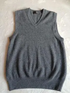 カシミヤ　LINDENBERGH グレー ベスト Mサイズ