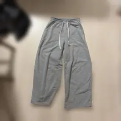 グレー ワイドパンツ スウェットパンツ