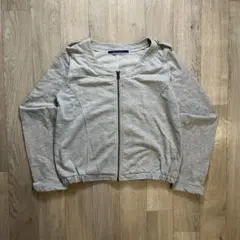 THE EMPORIUM スウェットジップジャケット グレー L 裾ゴムのサムネイル