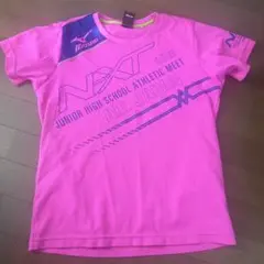 Mizuno ピンク 卓球Tシャツ