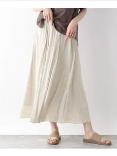 GLOBAL WORK エアリーボイルフレアスカート