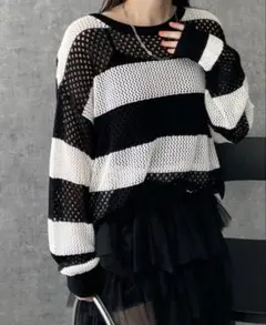 WEGO ボーダーニット　フリーサイズ