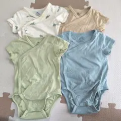 H&M オーガニックコットンロンパース4着セット 6-9ヶ月