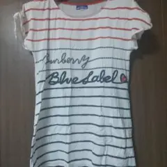 BURBERRY BLUE LABEL 美品ロゴ入り半袖チュニックsize 38
